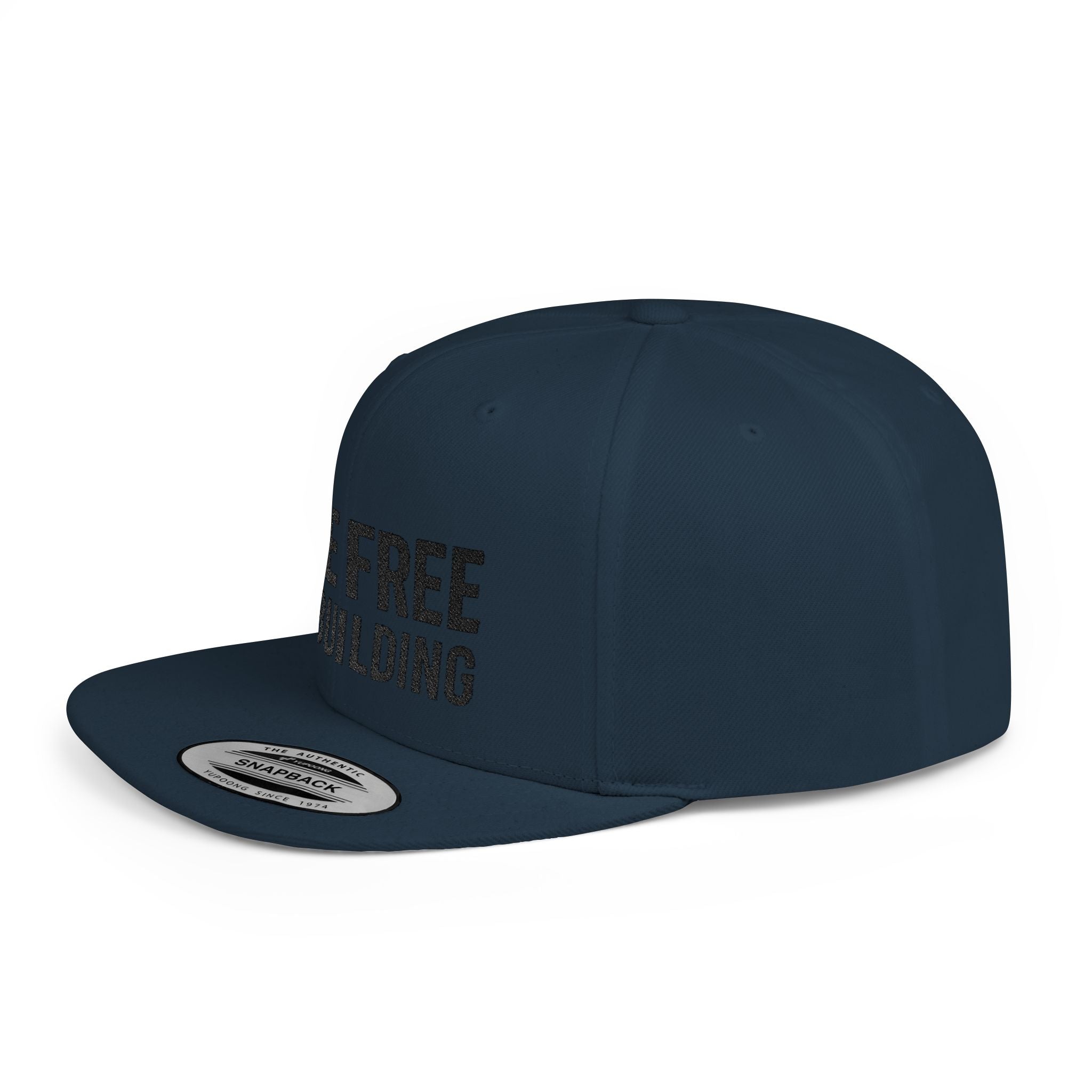 Live Free Die Building Flat Bill Snapback Hat