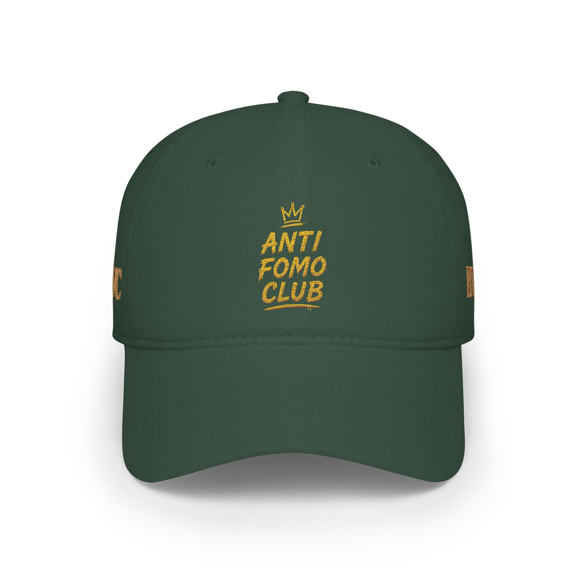 Anti FOMO Club Cap — Low Profile Baseball Hat with Crown Embroidery
