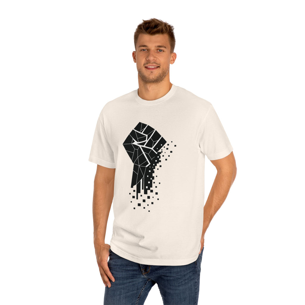 Pixelated Black Power Fist Tee