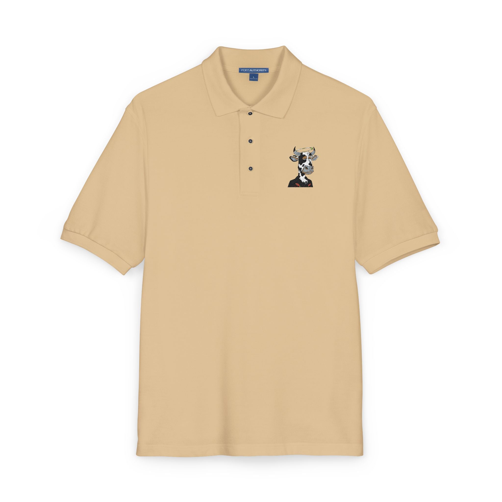 Embroidered Floral Skull Polo