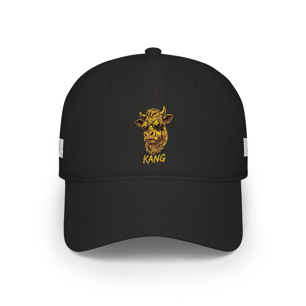 Low Profile Cap — Gold Leopard Cow Embroidered "BWC" Streetwear Hat