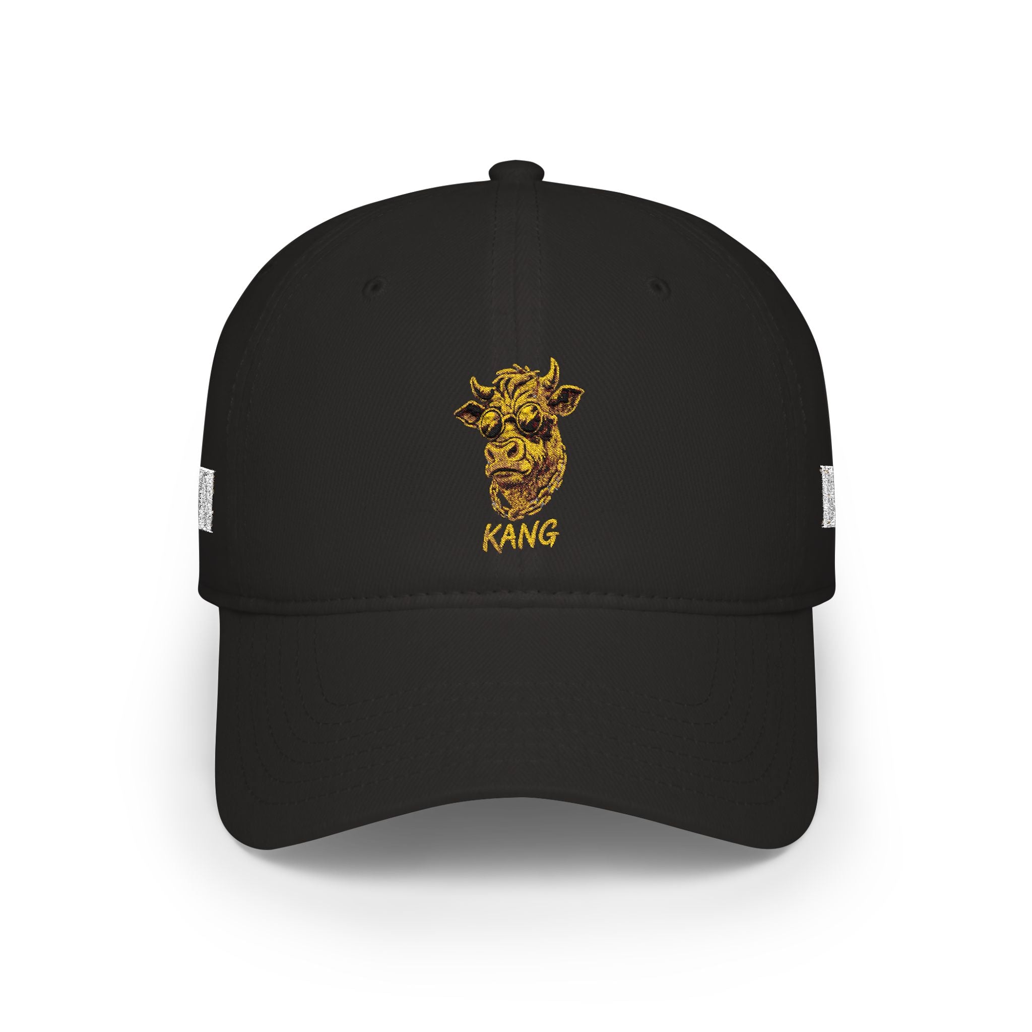 Low Profile Cap — Gold Leopard Cow Embroidered "BWC" Streetwear Hat