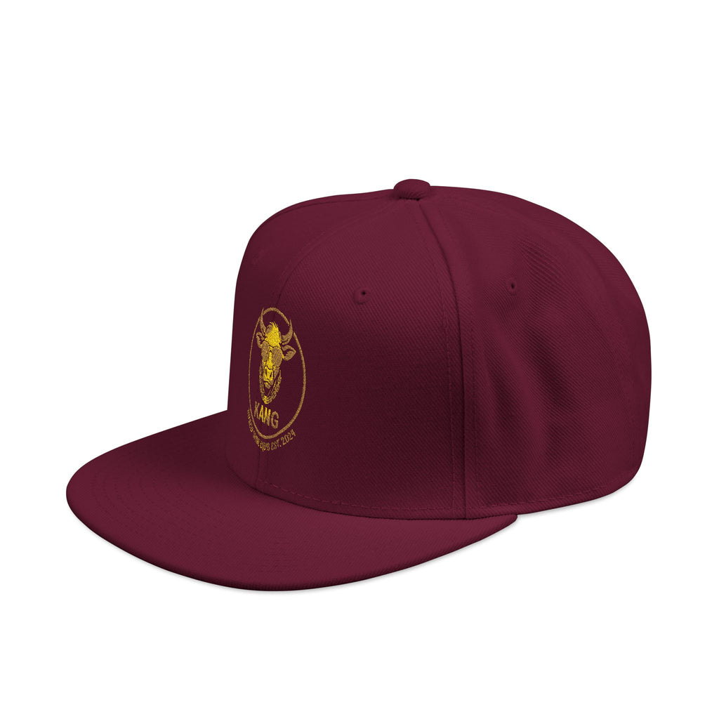 Gold Skull Snapback Hat — Embroidered Sparkle Streetwear Cap