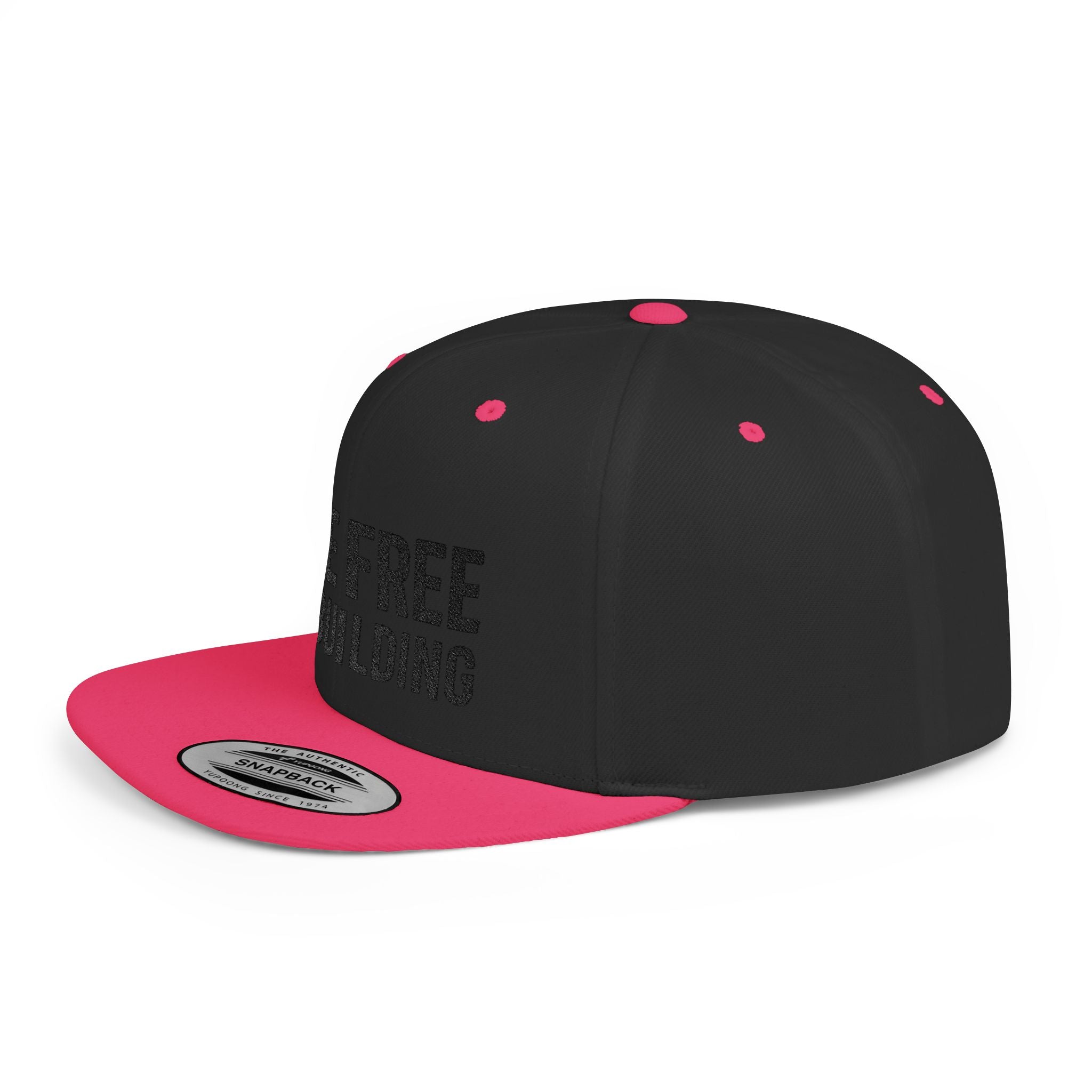 Live Free Die Building Flat Bill Snapback Hat