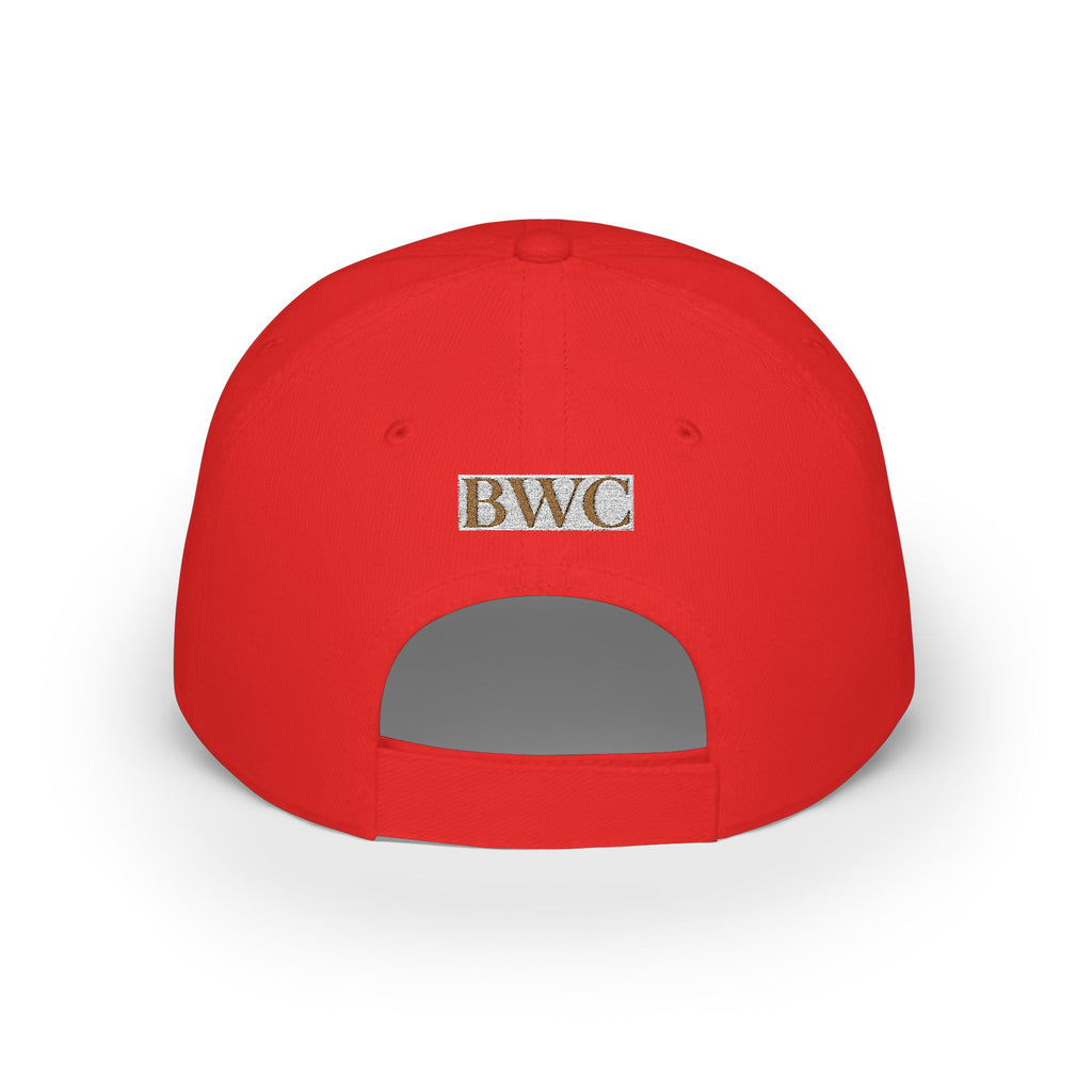 Low Profile Cap — Gold Leopard Cow Embroidered "BWC" Streetwear Hat