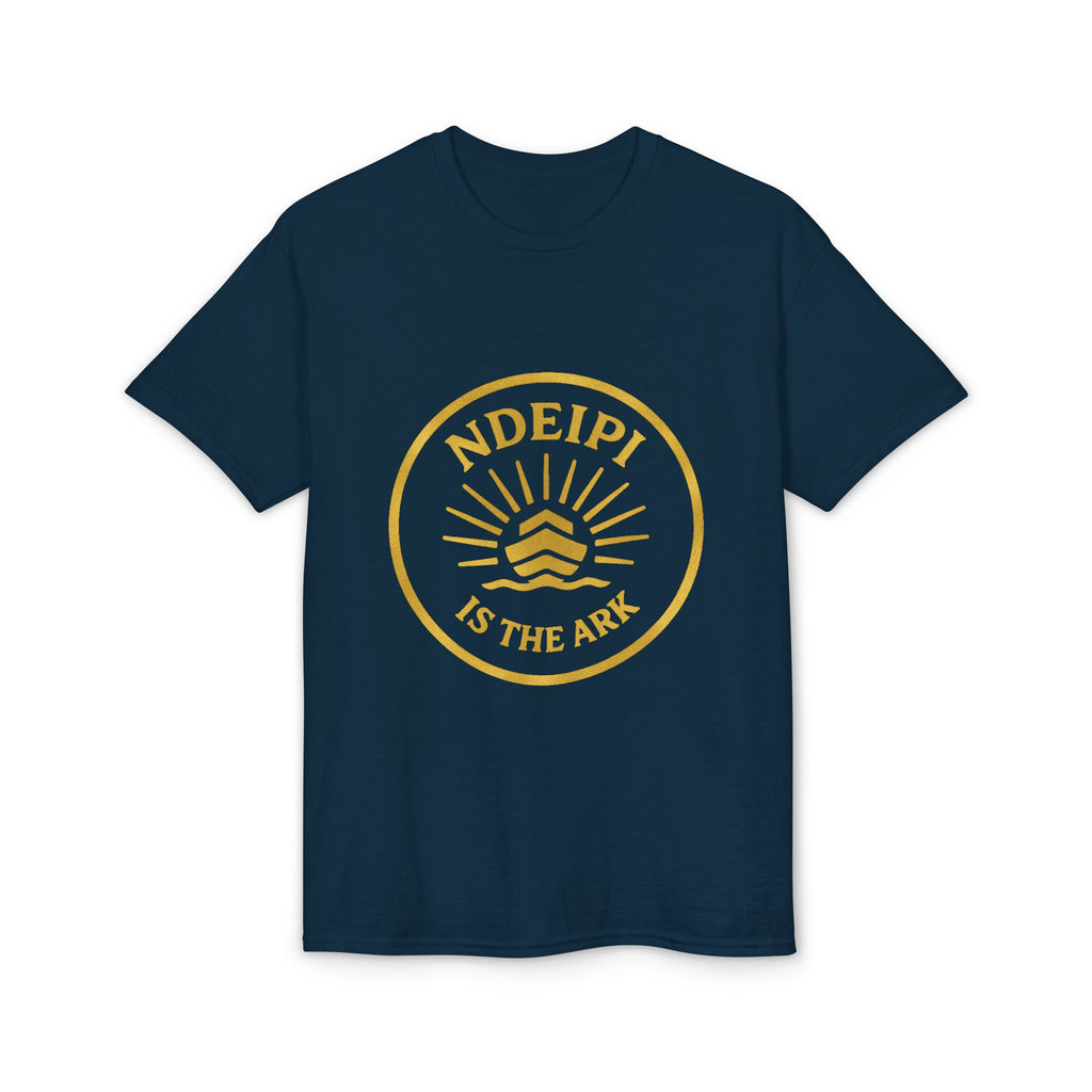 Ndeipi Is The Ark T-Shirt — Gold Sun & Wave Logo Tee