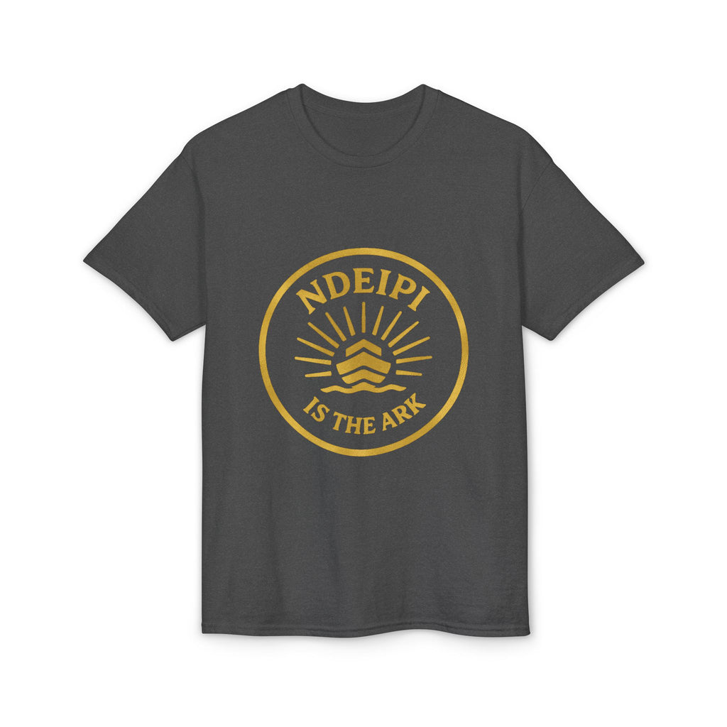 Ndeipi Is The Ark T-Shirt — Gold Sun & Wave Logo Tee