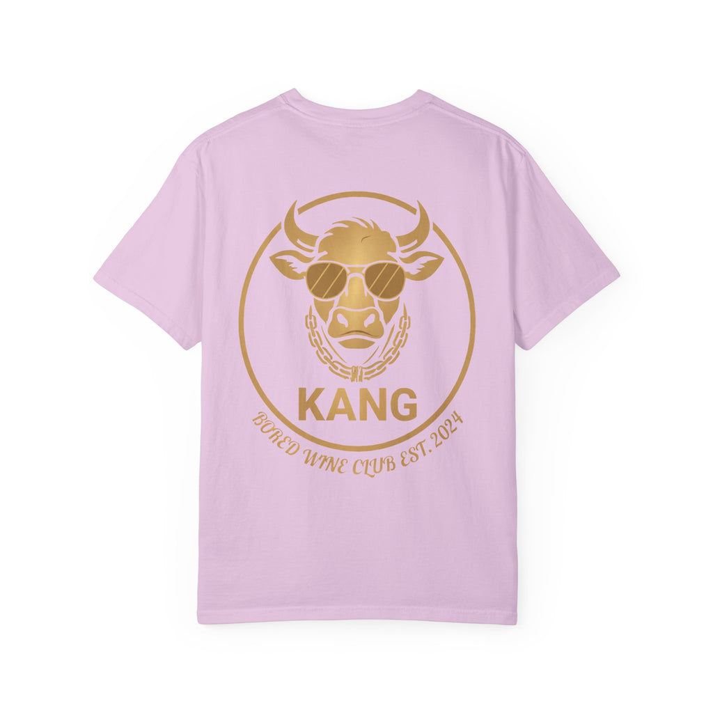 Cow Graphic T-Shirt — 'KANG' Wine Club Logo & Halo Cow Art