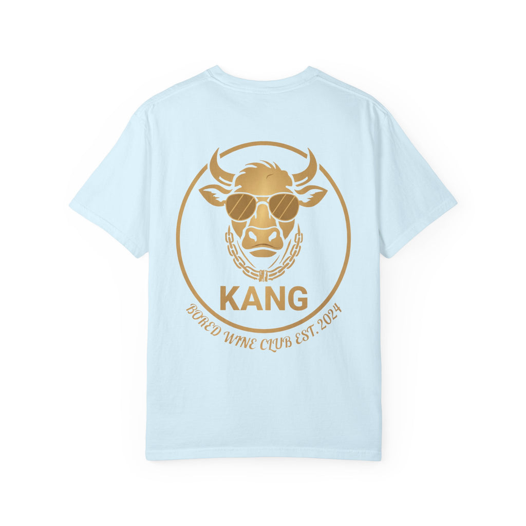 Cow Graphic T-Shirt — 'KANG' Wine Club Logo & Halo Cow Art