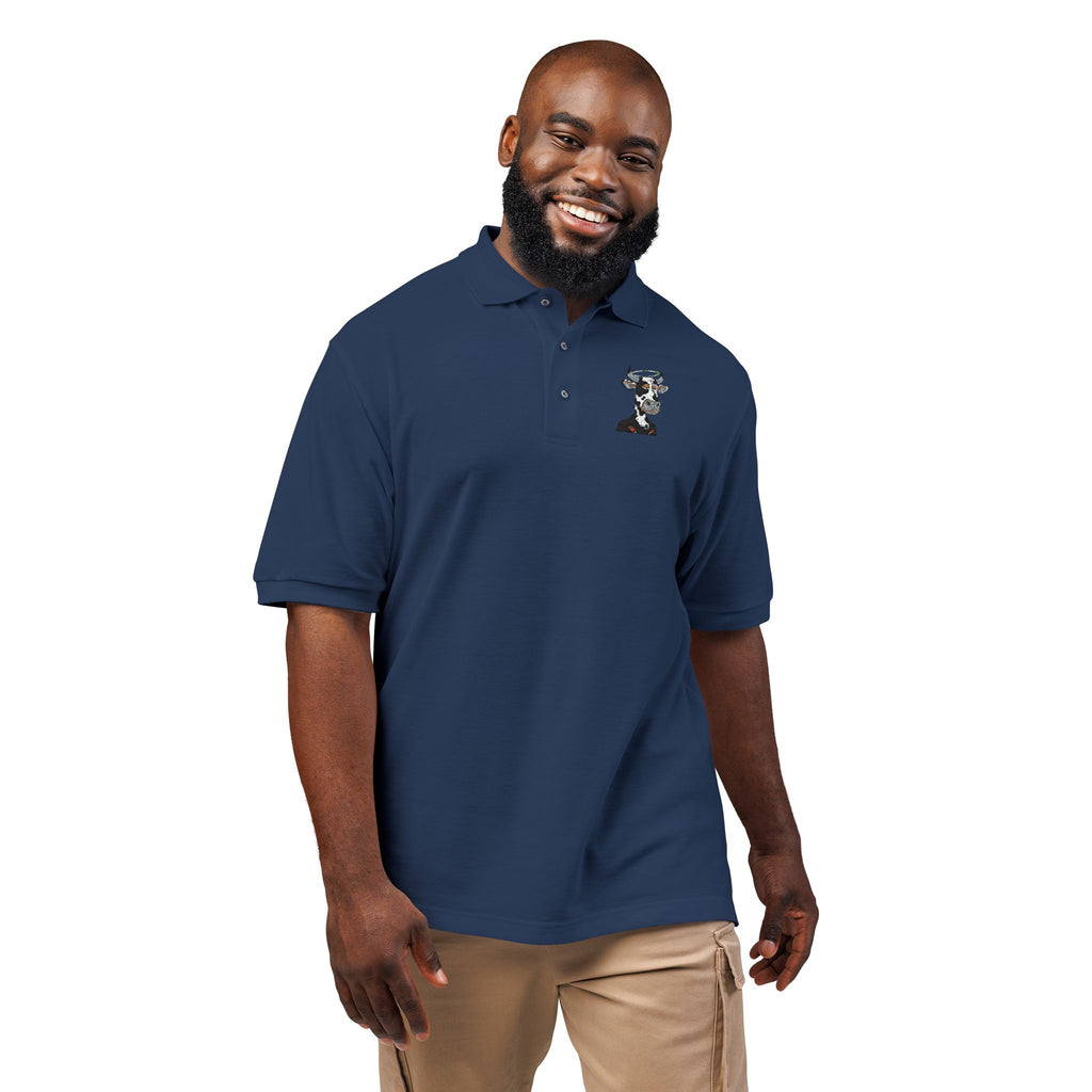 Embroidered Floral Skull Polo