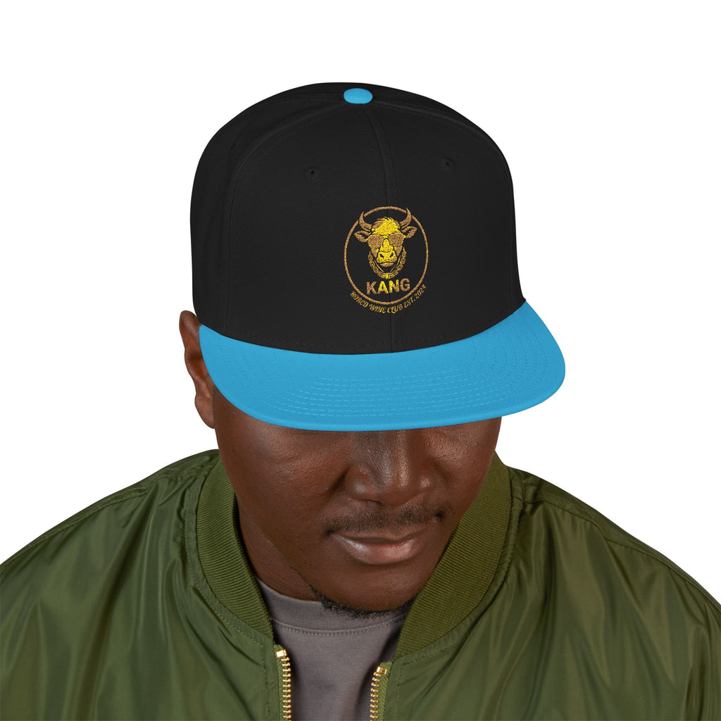 Gold Skull Snapback Hat — Embroidered Sparkle Streetwear Cap