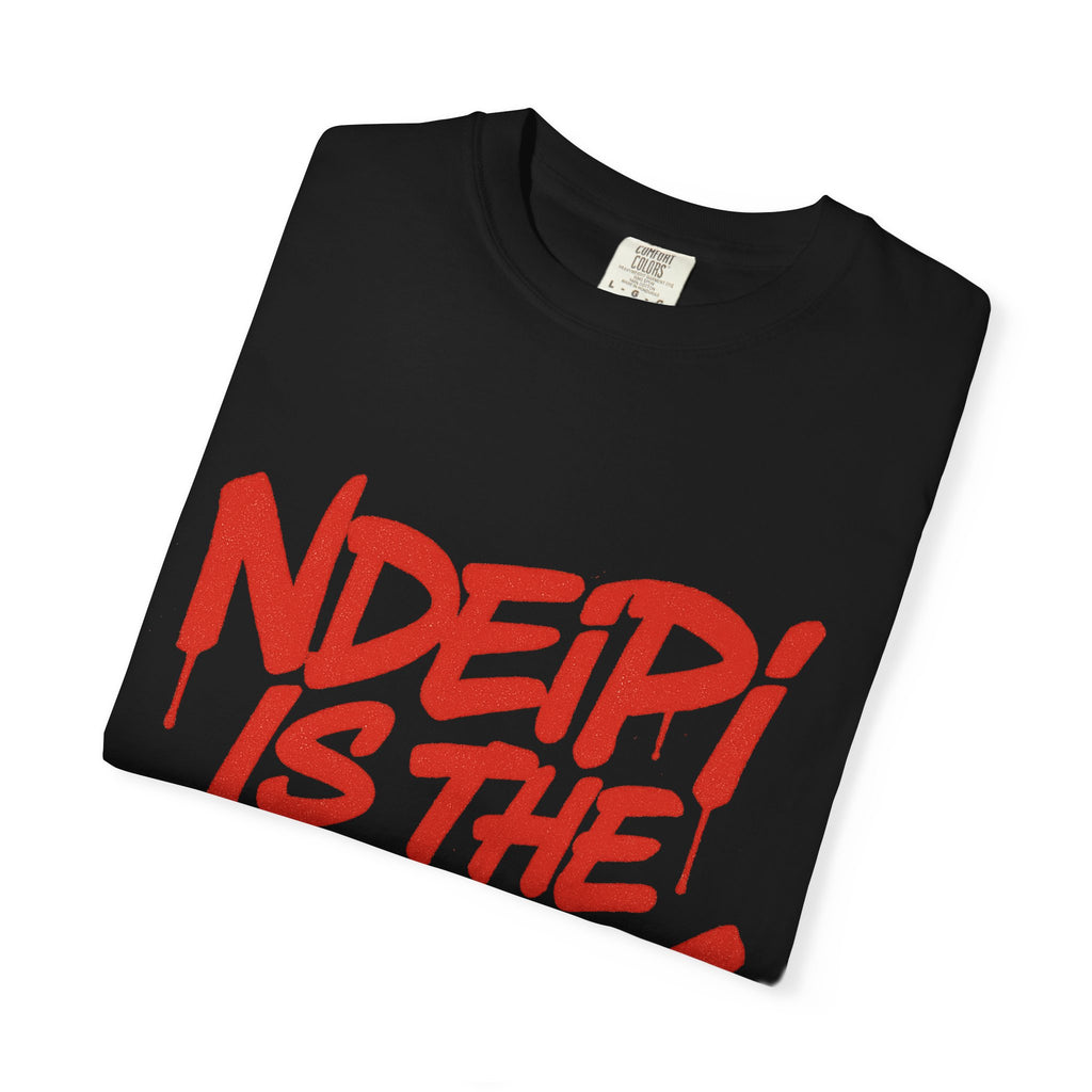 T-Shirt — "NDEIPI IS THE ARK" Red Graffiti Graphic Tee