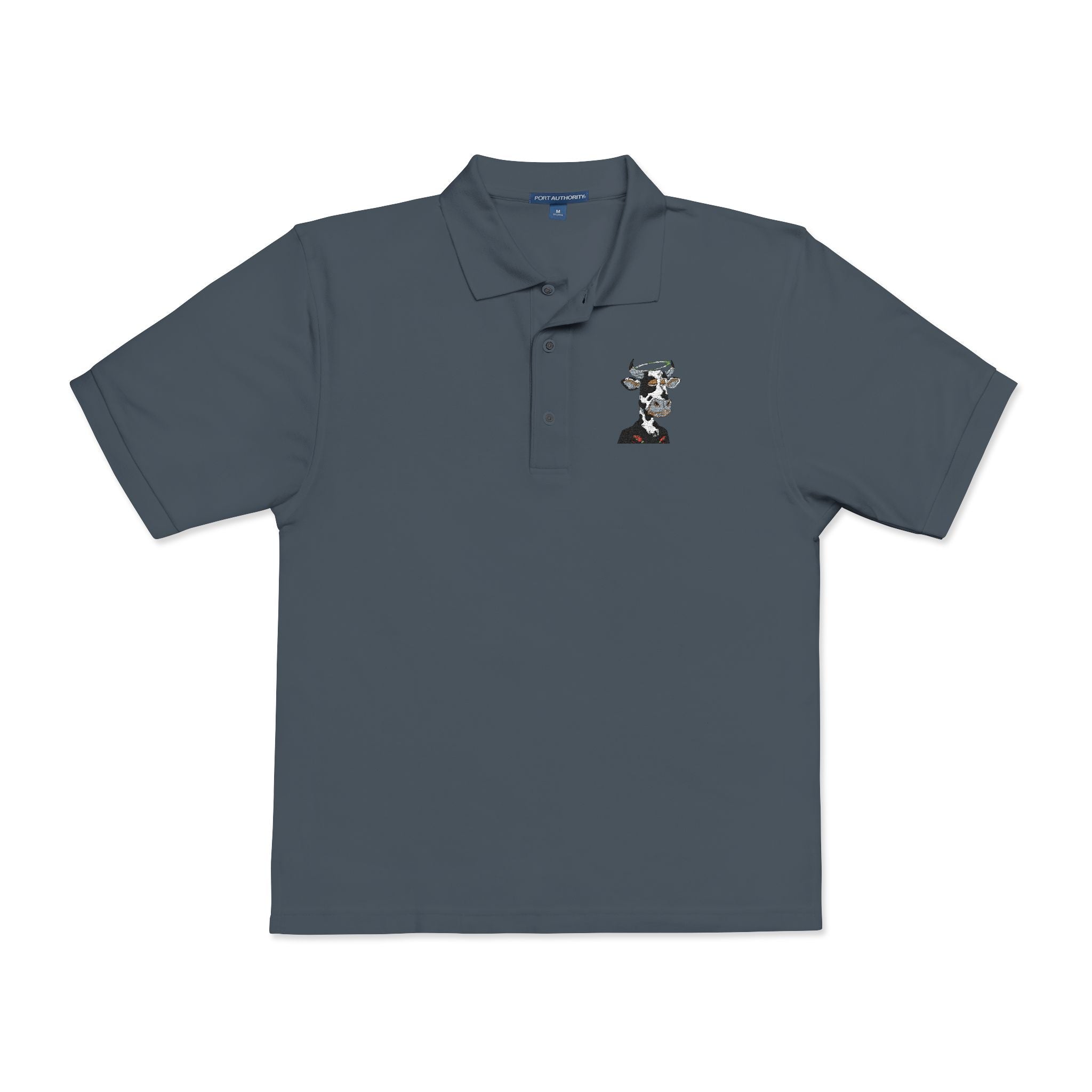Embroidered Floral Skull Polo