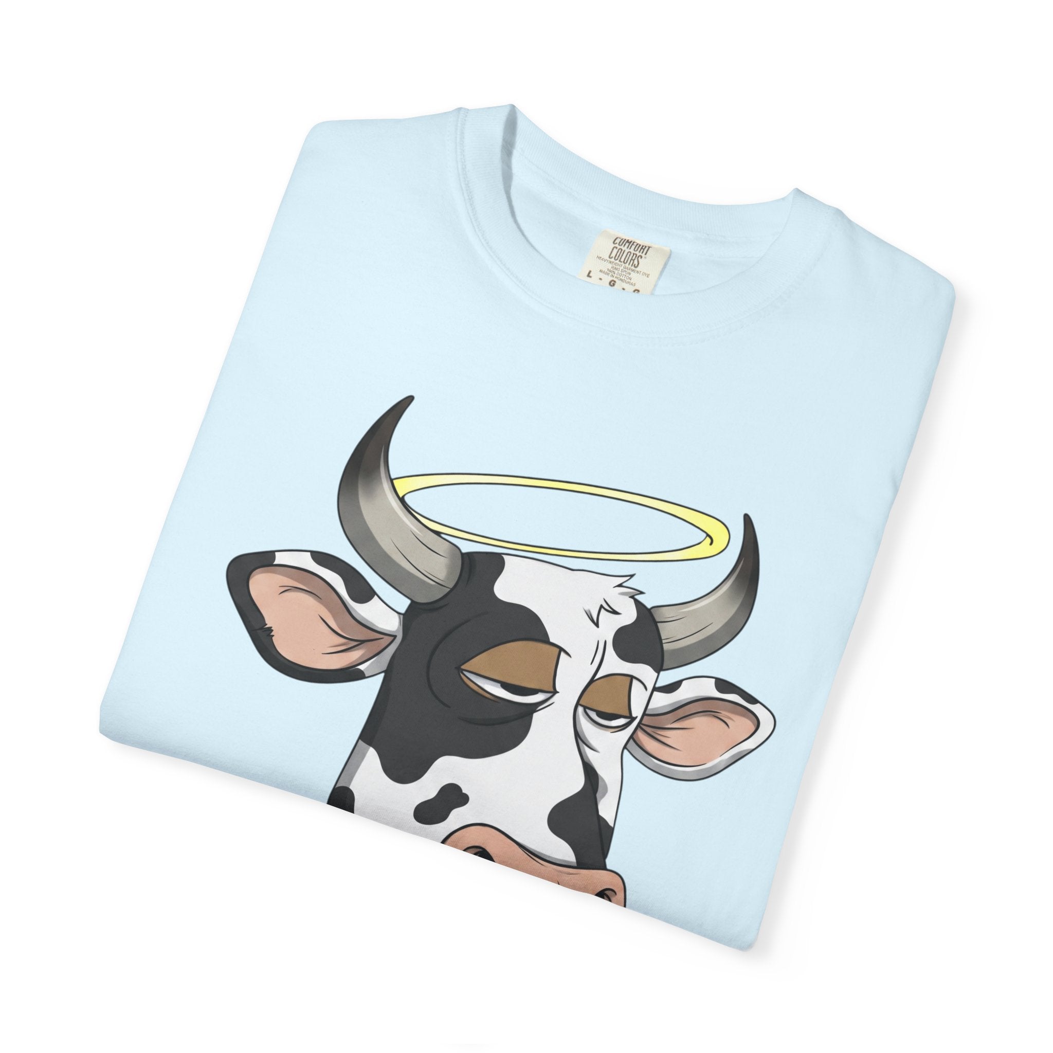 Cow Graphic T-Shirt — 'KANG' Wine Club Logo & Halo Cow Art