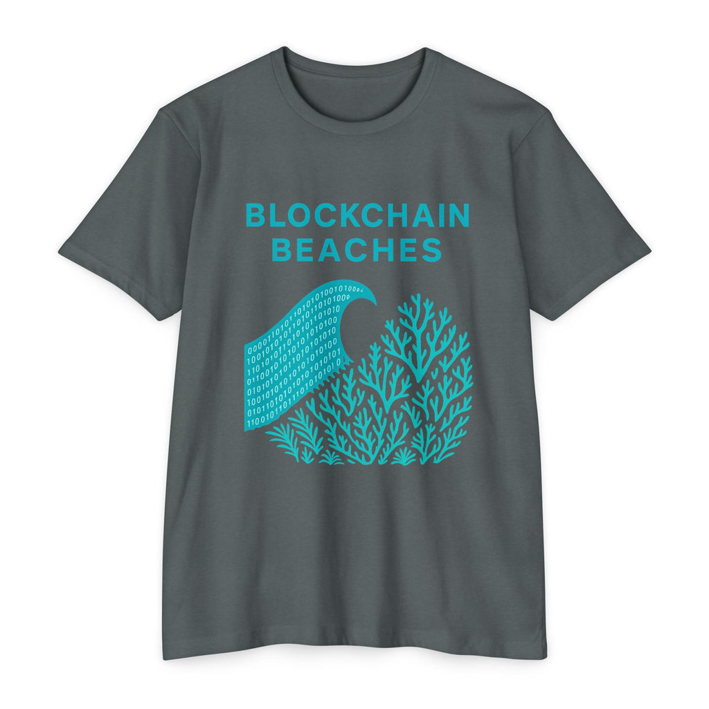 Ocean Wave & Coral Graphic T-Shirt — Coastal Surf Beach Tee