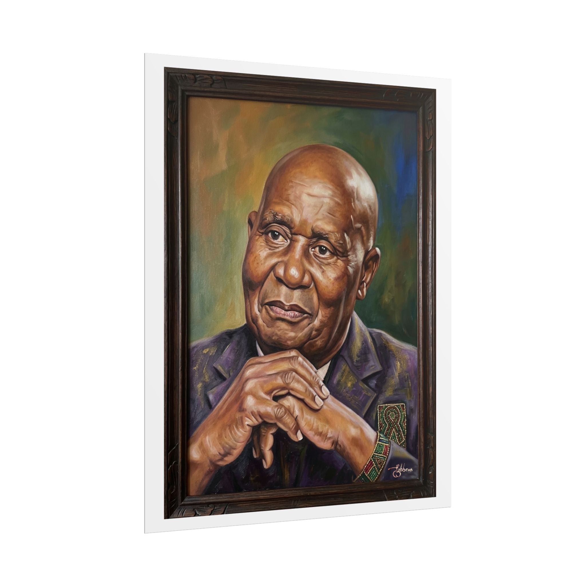 Rolled Poster - Thoughtful Portrait Oil Painting Print