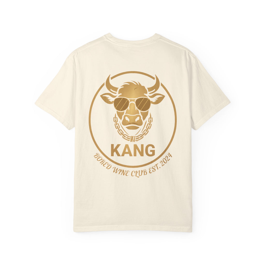 Cow Graphic T-Shirt — 'KANG' Wine Club Logo & Halo Cow Art