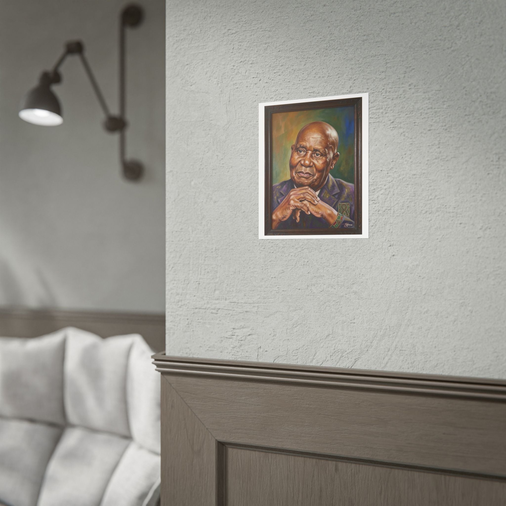 Rolled Poster - Thoughtful Portrait Oil Painting Print