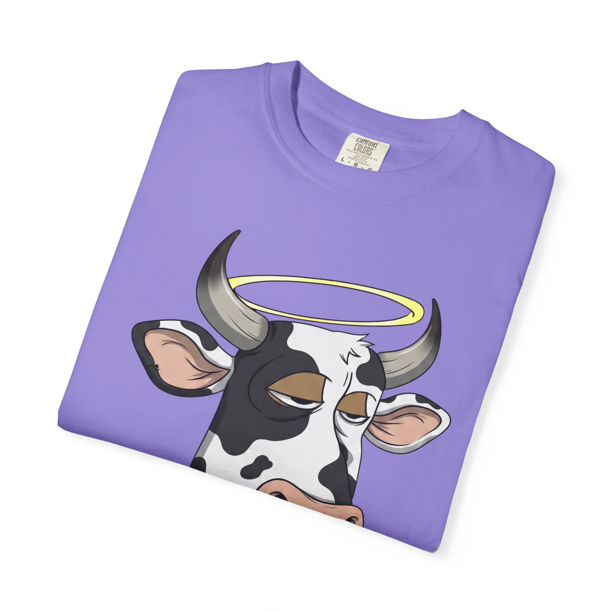 Cow Graphic T-Shirt — 'KANG' Wine Club Logo & Halo Cow Art