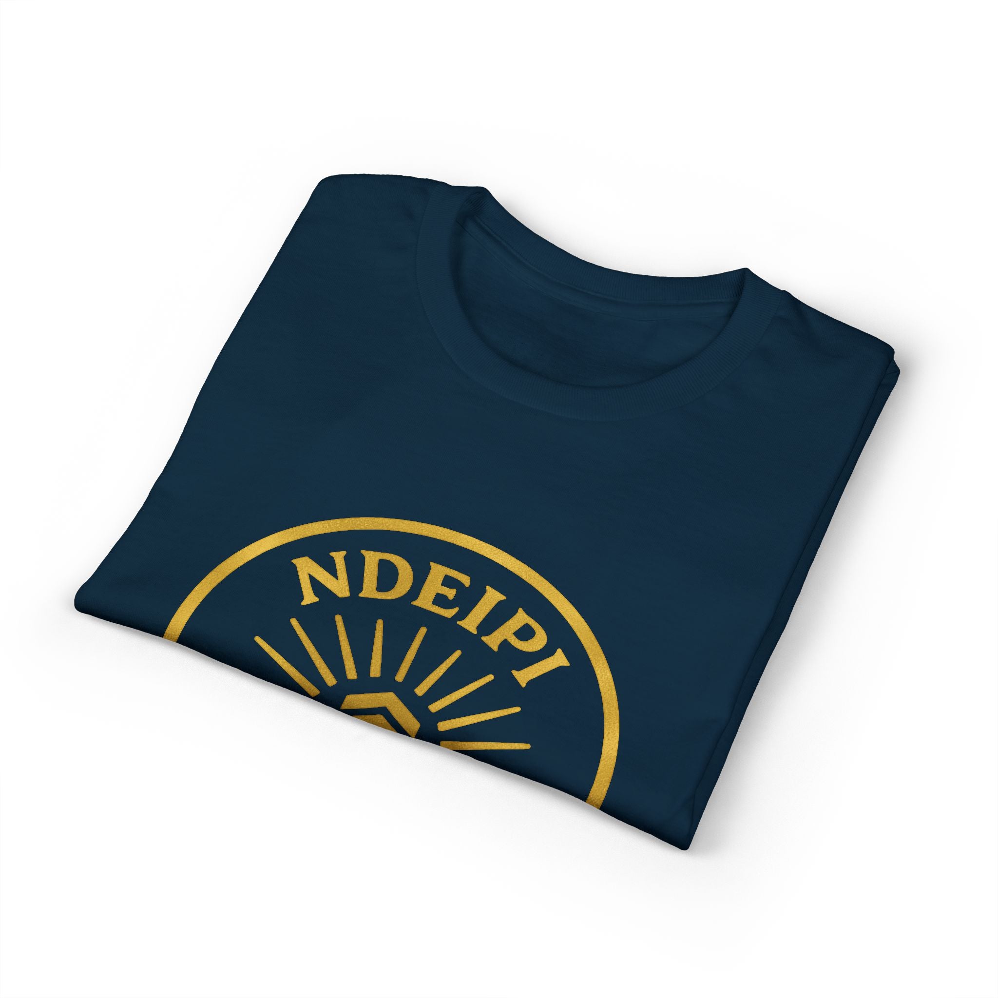 Ndeipi Is The Ark T-Shirt — Gold Sun & Wave Logo Tee