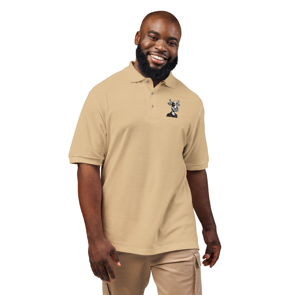 Embroidered Floral Skull Polo