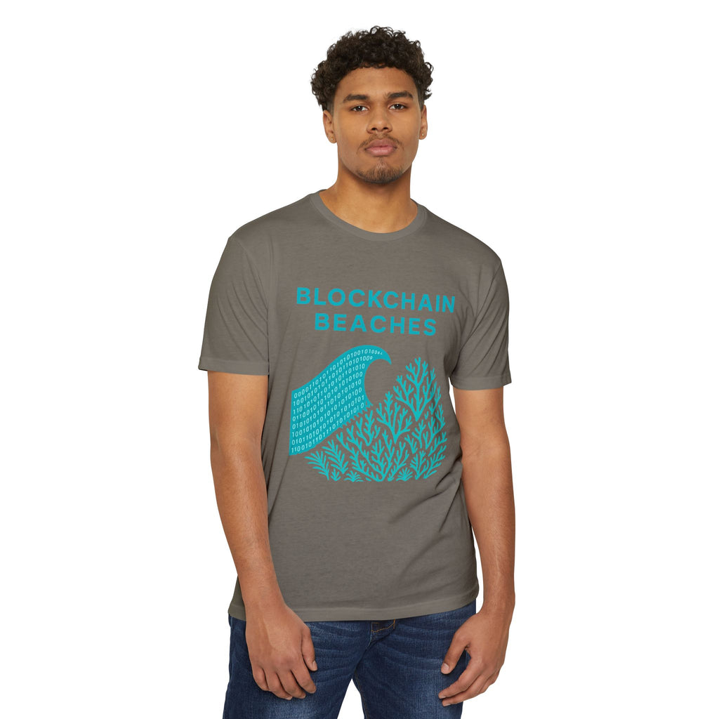 Ocean Wave & Coral Graphic T-Shirt — Coastal Surf Beach Tee