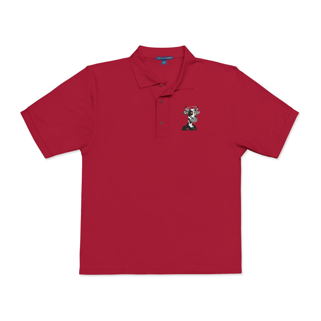 Embroidered Floral Skull Polo