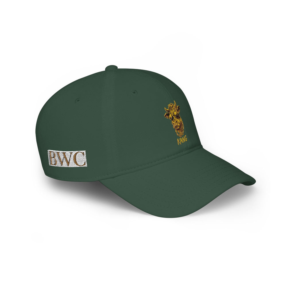 Low Profile Cap — Gold Leopard Cow Embroidered "BWC" Streetwear Hat