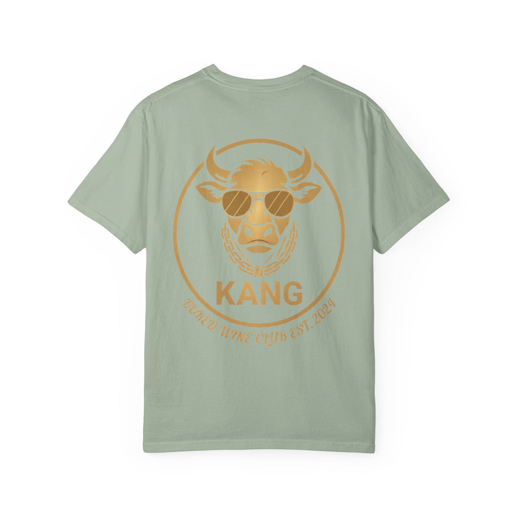 Cow Graphic T-Shirt — 'KANG' Wine Club Logo & Halo Cow Art