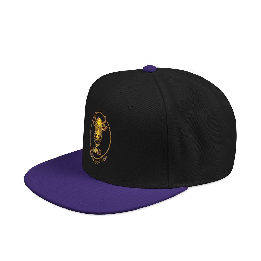 Gold Skull Snapback Hat — Embroidered Sparkle Streetwear Cap