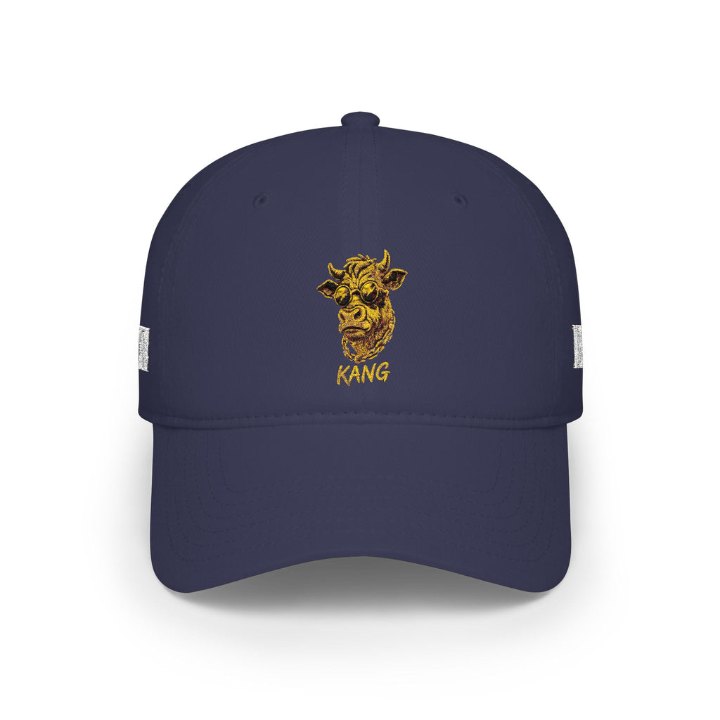 Low Profile Cap — Gold Leopard Cow Embroidered "BWC" Streetwear Hat