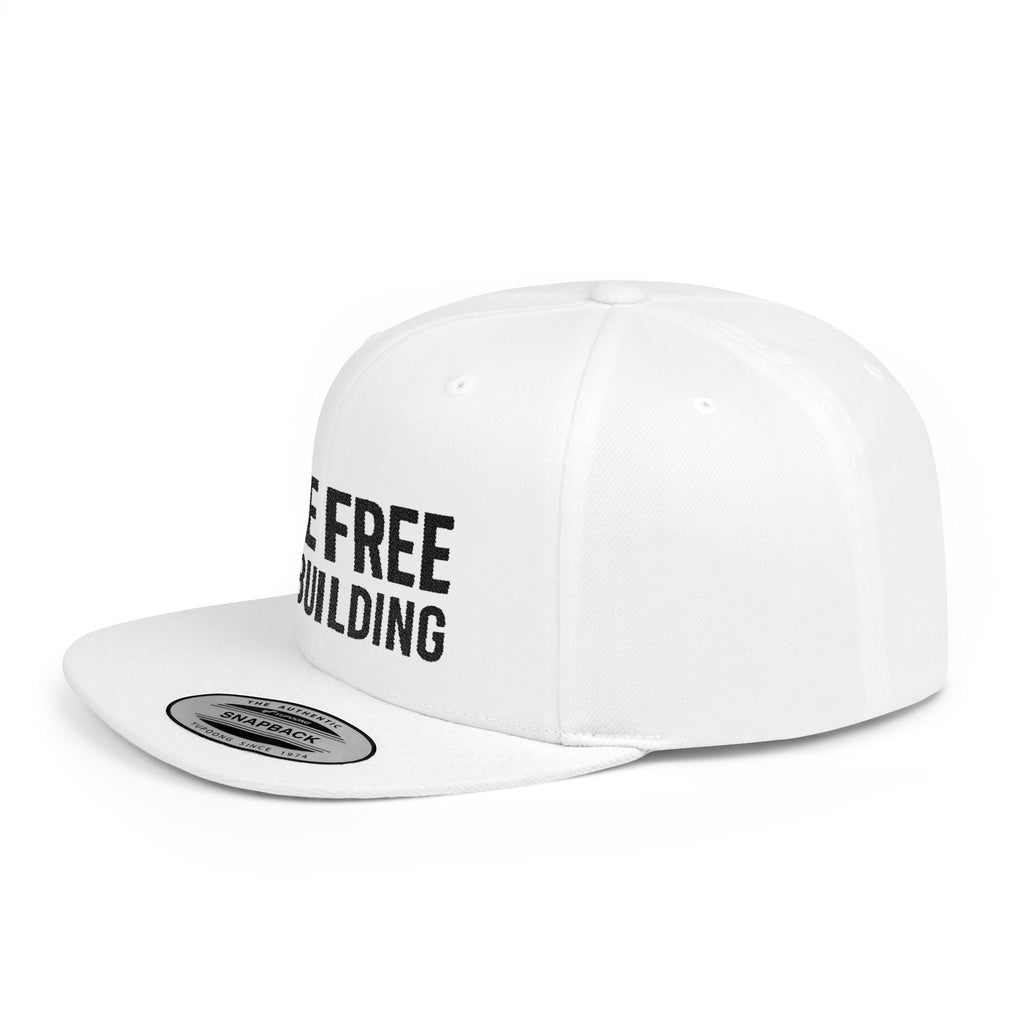 Live Free Die Building Flat Bill Snapback Hat
