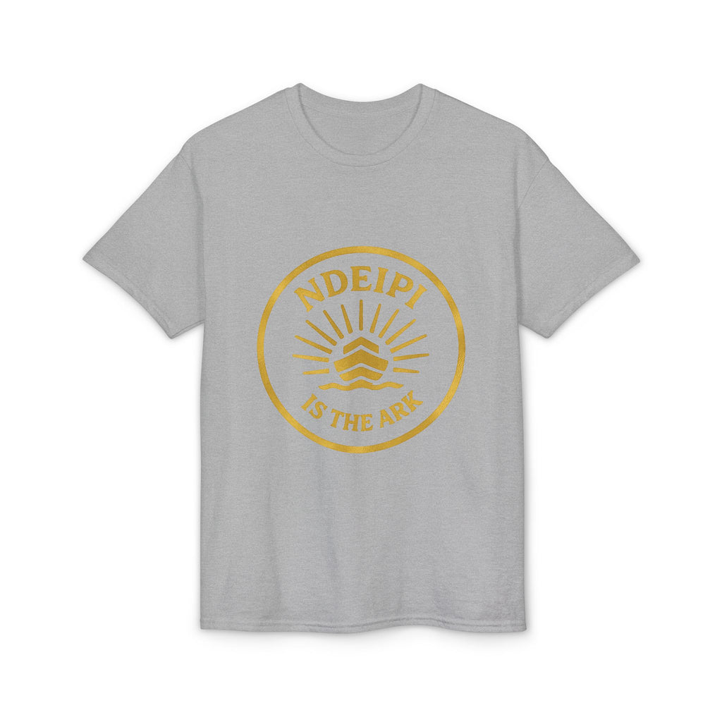 Ndeipi Is The Ark T-Shirt — Gold Sun & Wave Logo Tee