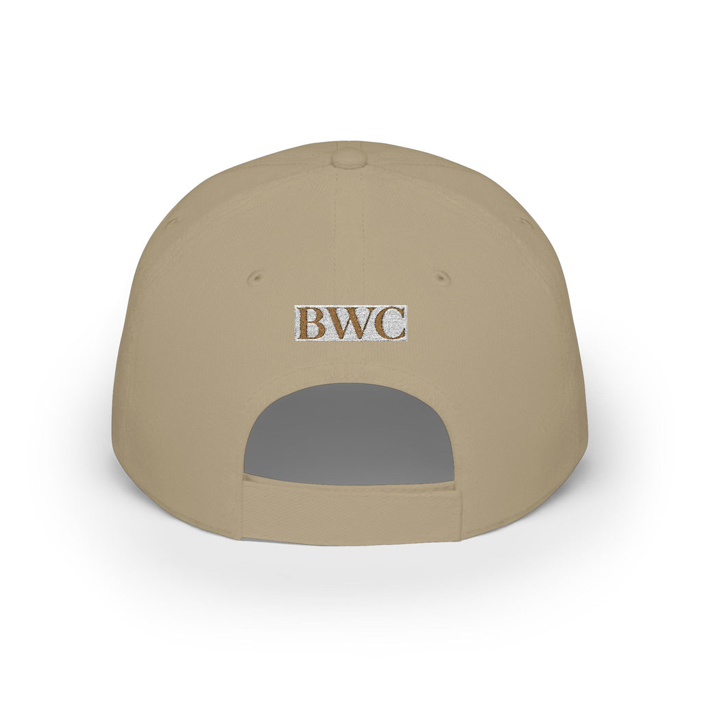 Low Profile Cap — Gold Leopard Cow Embroidered "BWC" Streetwear Hat
