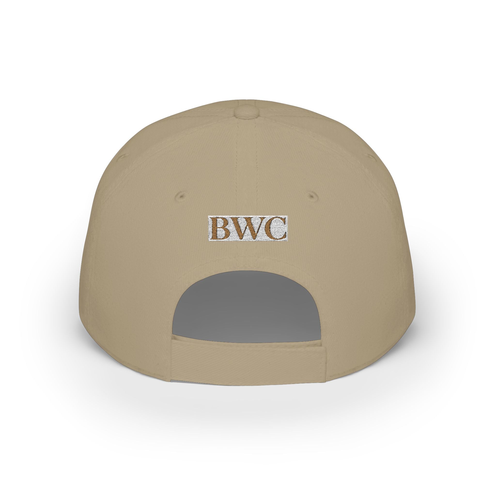 Low Profile Cap — Gold Leopard Cow Embroidered "BWC" Streetwear Hat