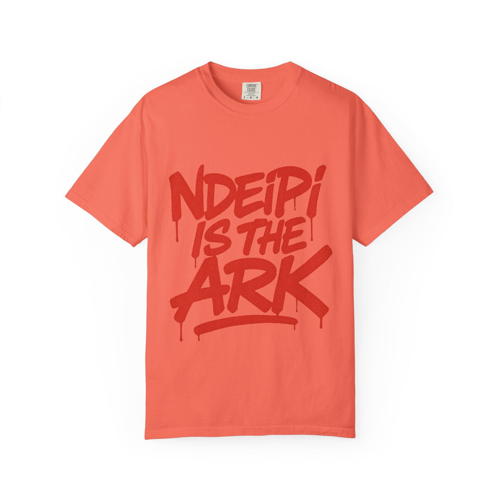 T-Shirt — "NDEIPI IS THE ARK" Red Graffiti Graphic Tee