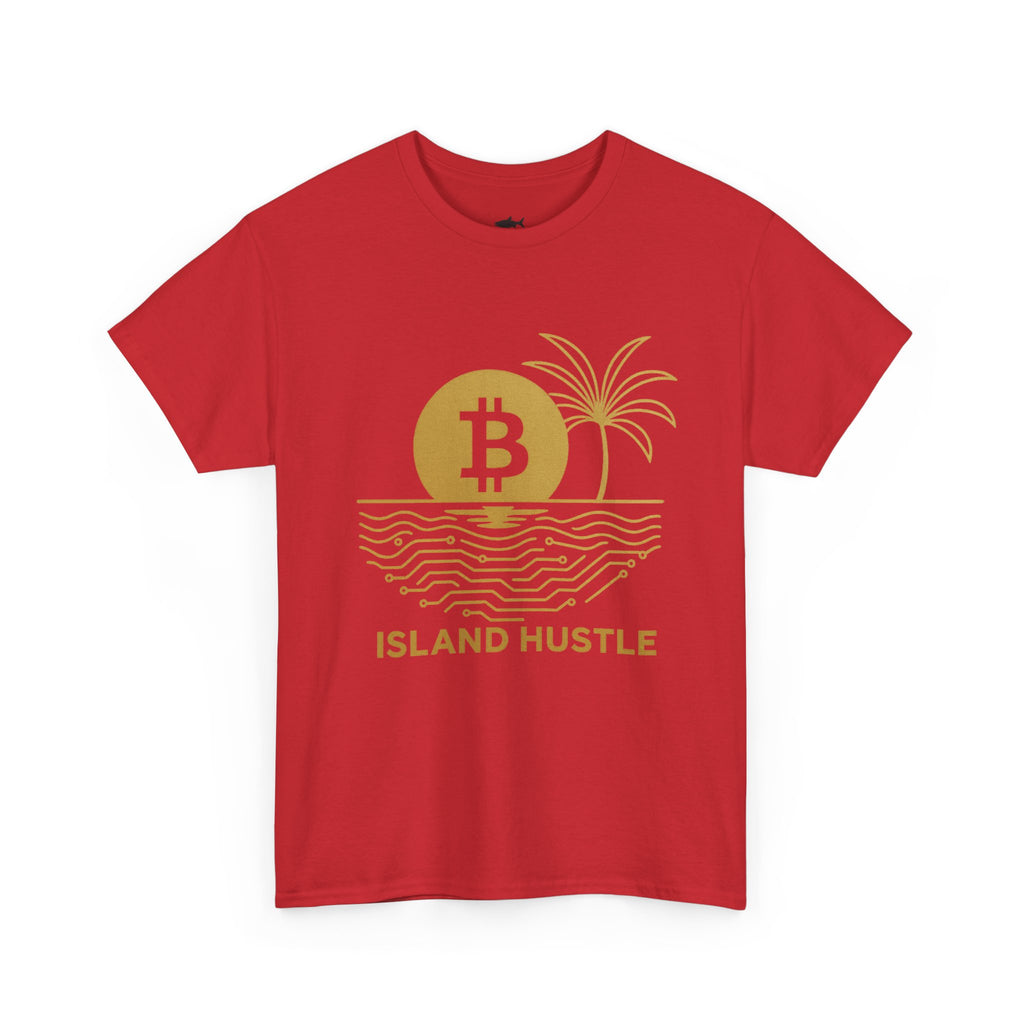 Island Hustle Bitcoin Tee – Crypto Beach Vibes Graphic T-Shirt