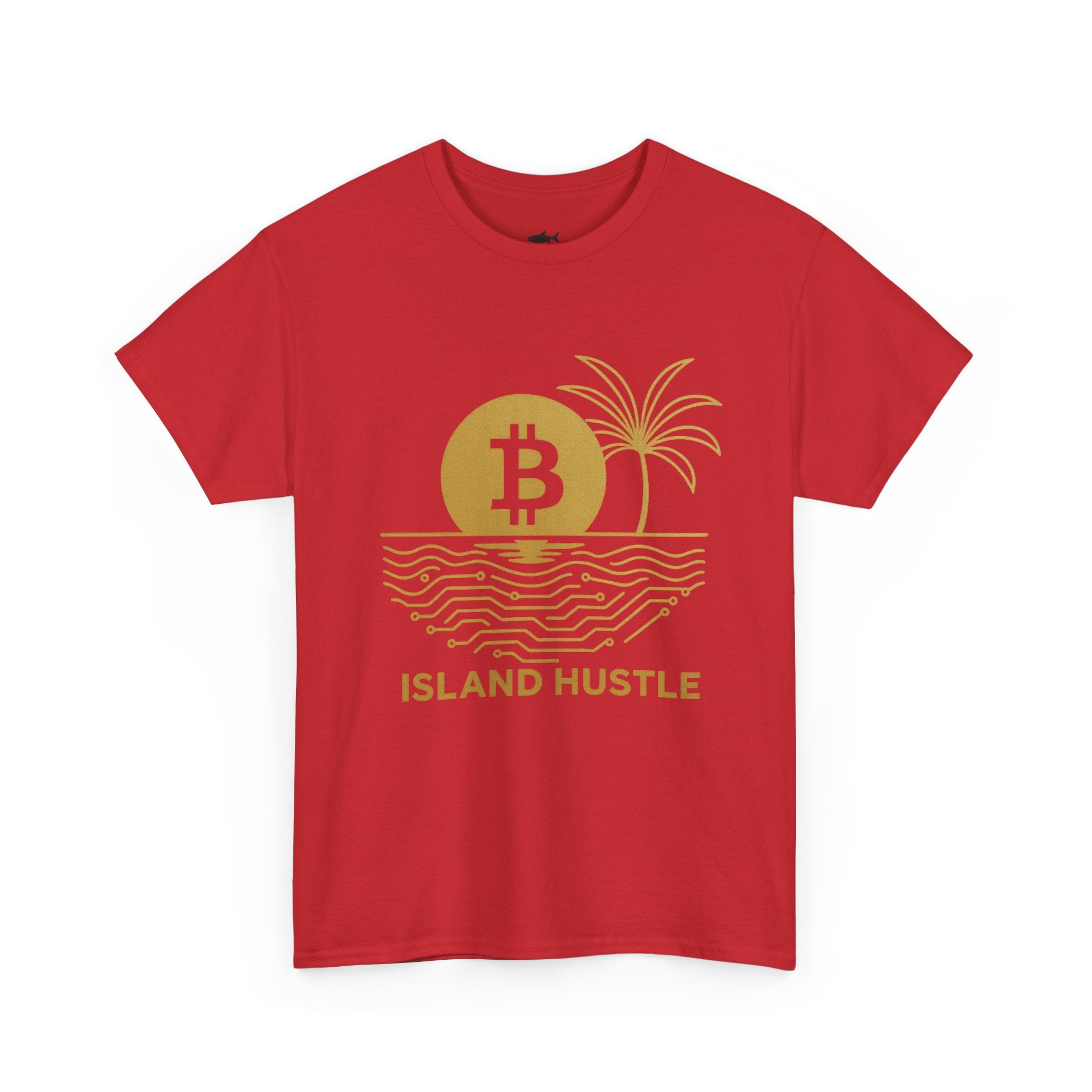 Island Hustle Bitcoin Tee – Crypto Beach Vibes Graphic T-Shirt