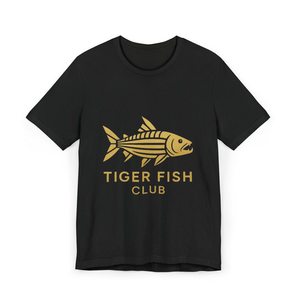 Tiger Fish Club T-Shirt — Gold Angler Graphic Tee