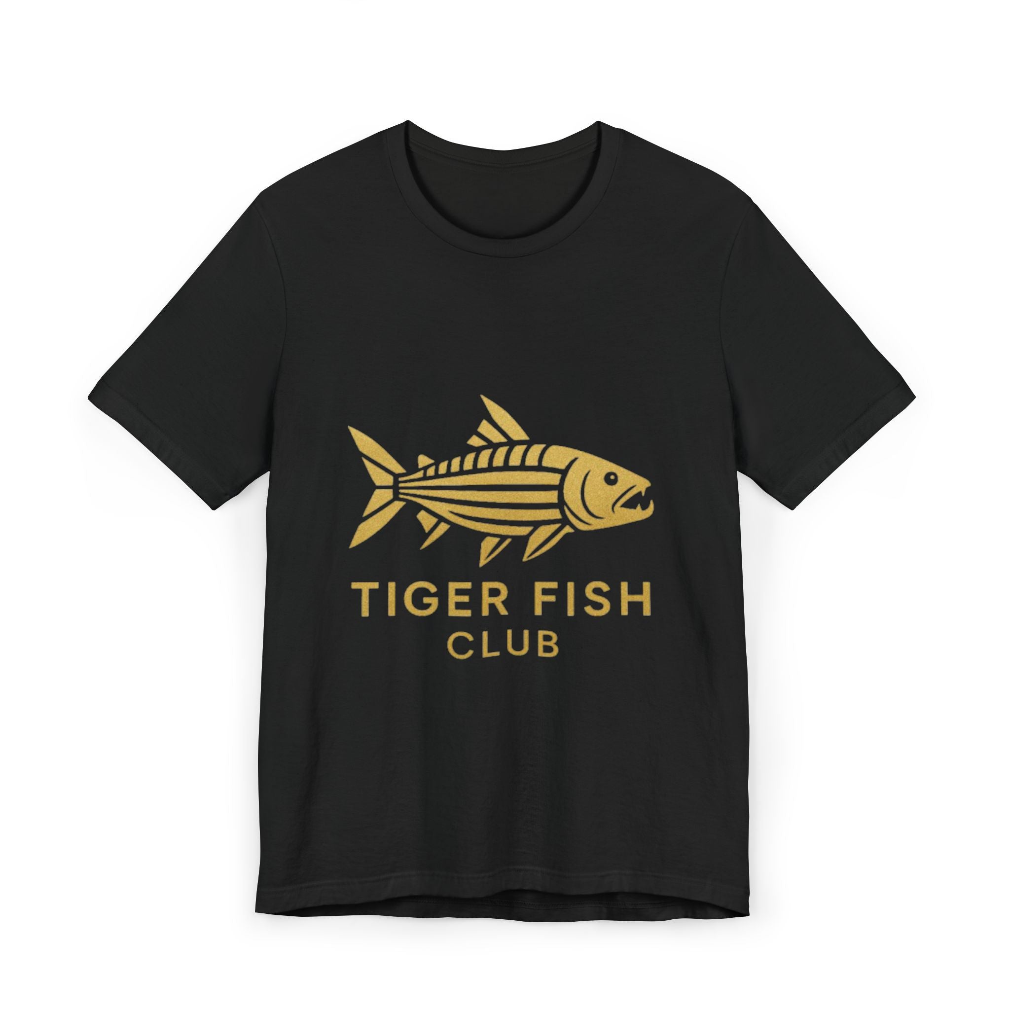 Tiger Fish Club T-Shirt — Gold Angler Graphic Tee
