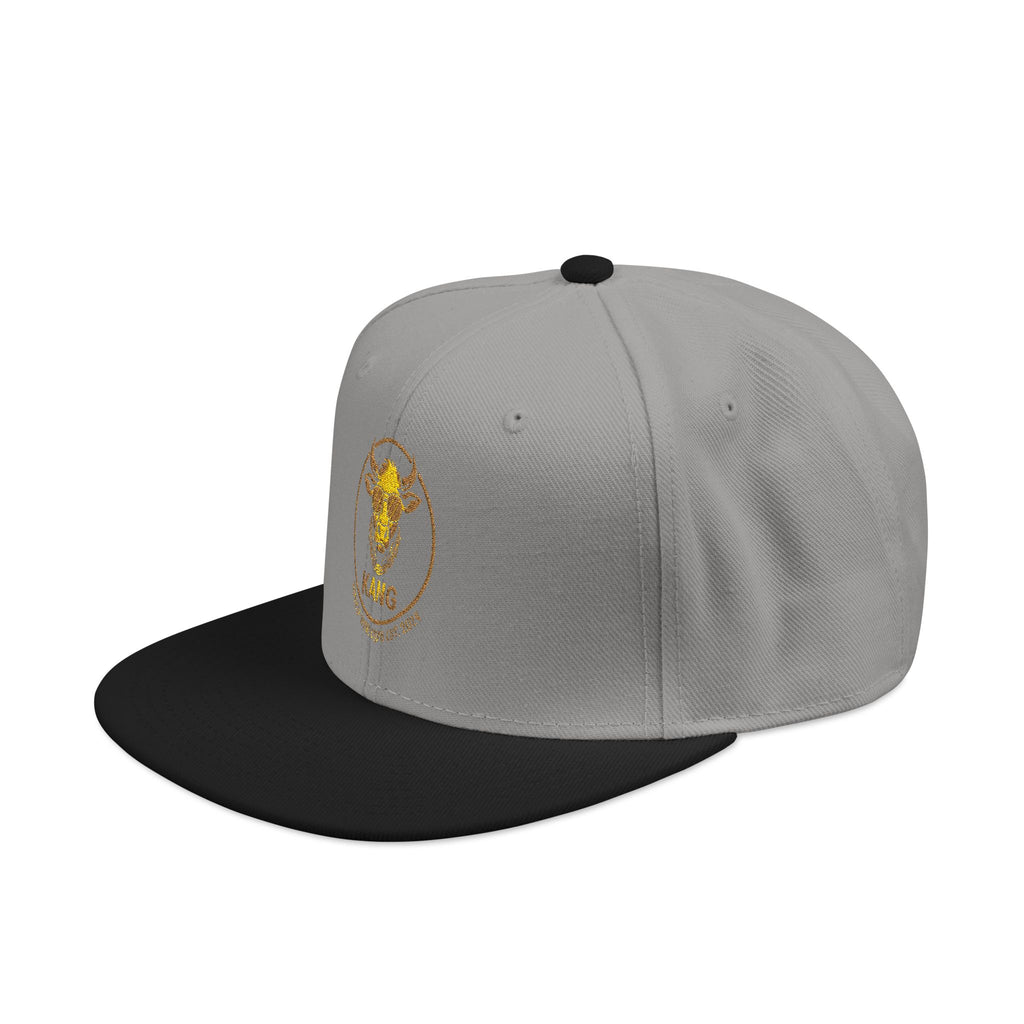 Gold Skull Snapback Hat — Embroidered Sparkle Streetwear Cap