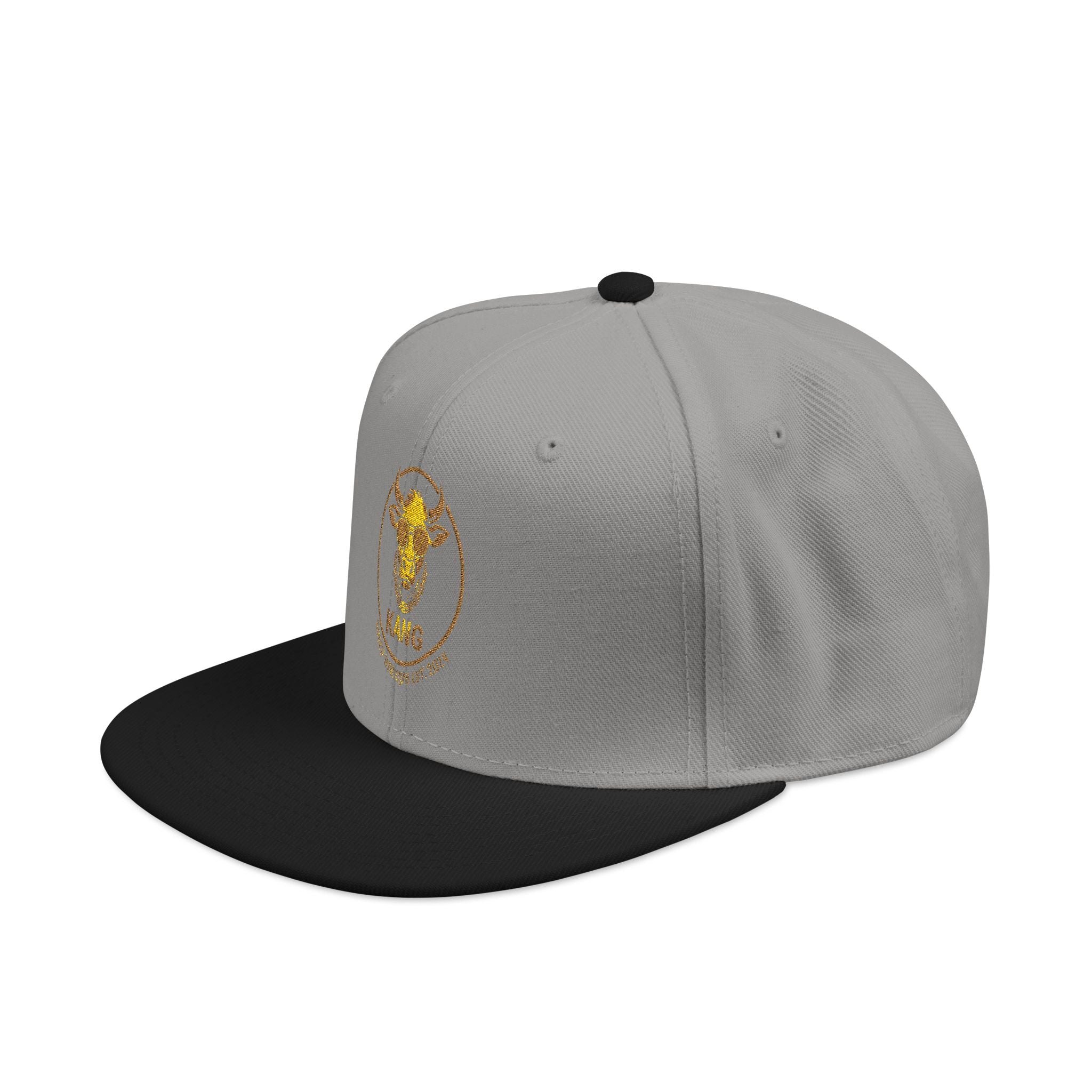 Gold Skull Snapback Hat — Embroidered Sparkle Streetwear Cap