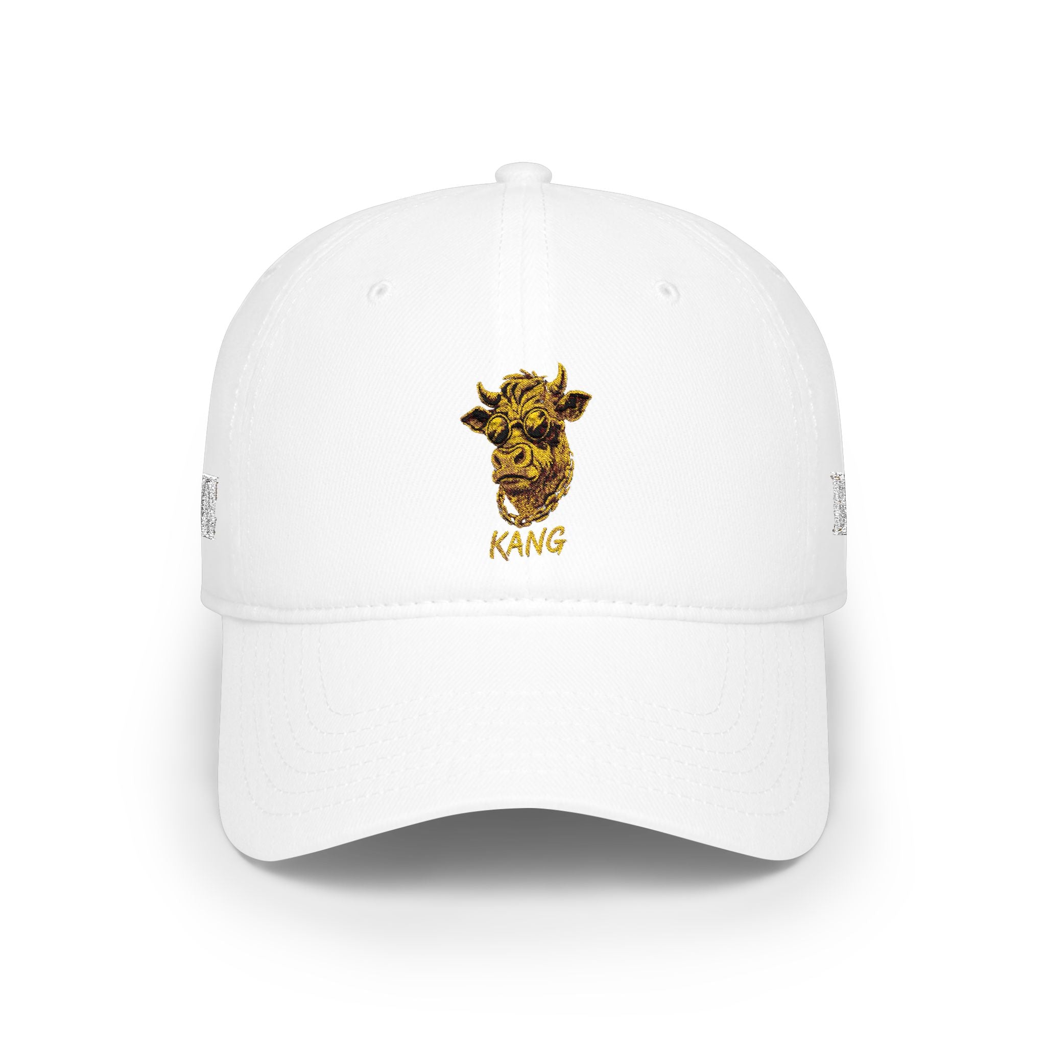 Low Profile Cap — Gold Leopard Cow Embroidered "BWC" Streetwear Hat