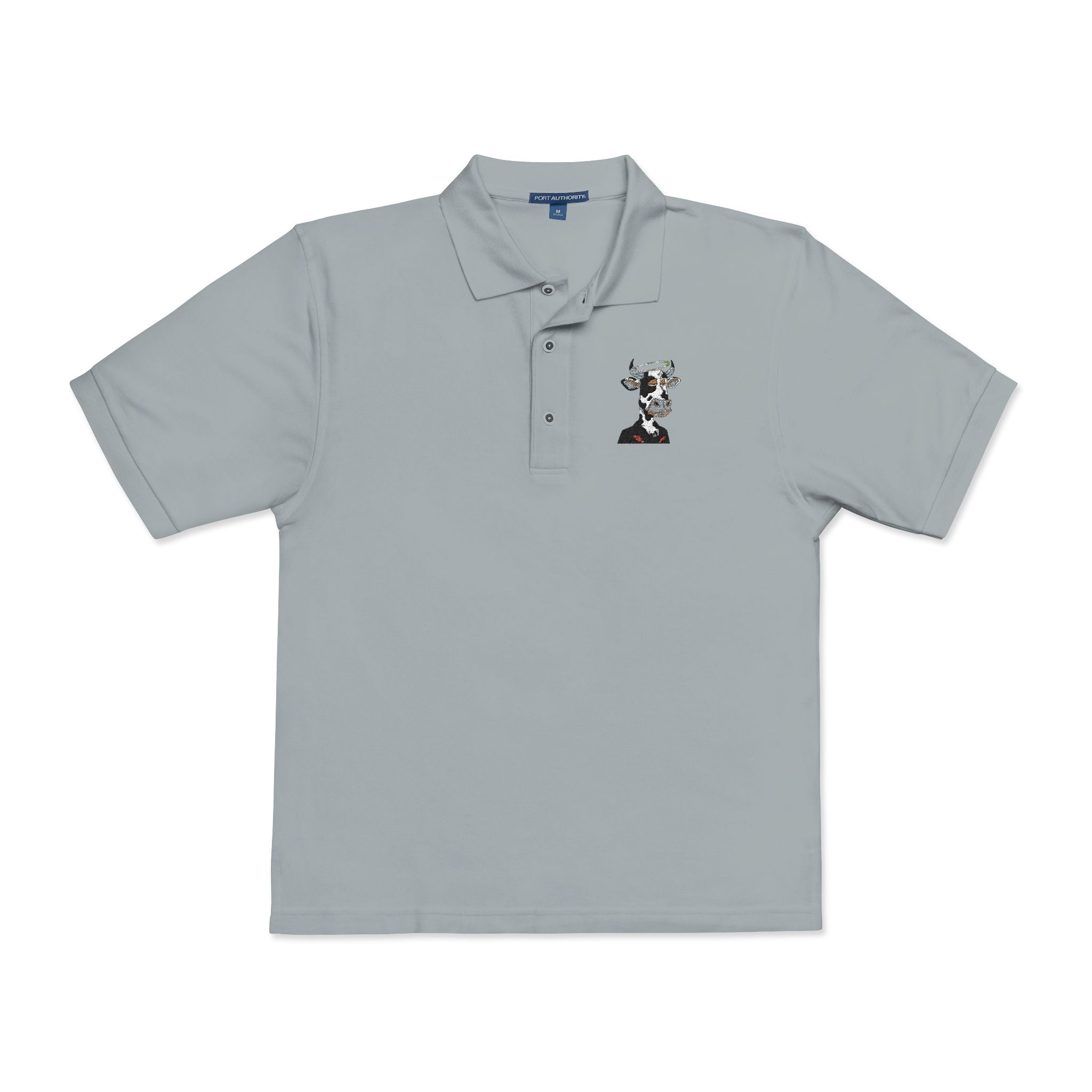 Embroidered Floral Skull Polo