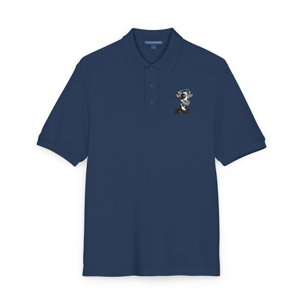 Embroidered Floral Skull Polo