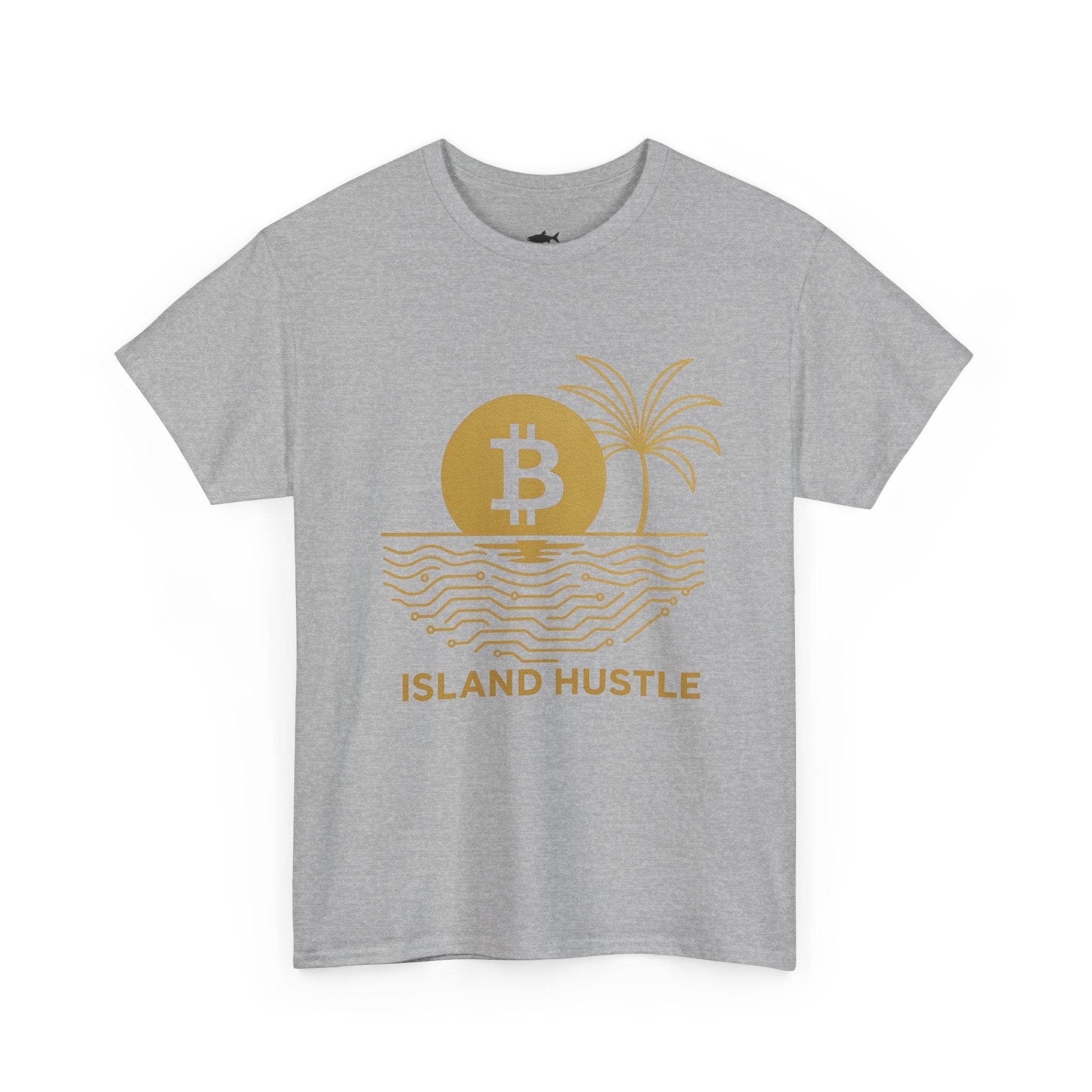 Island Hustle Bitcoin Tee – Crypto Beach Vibes Graphic T-Shirt