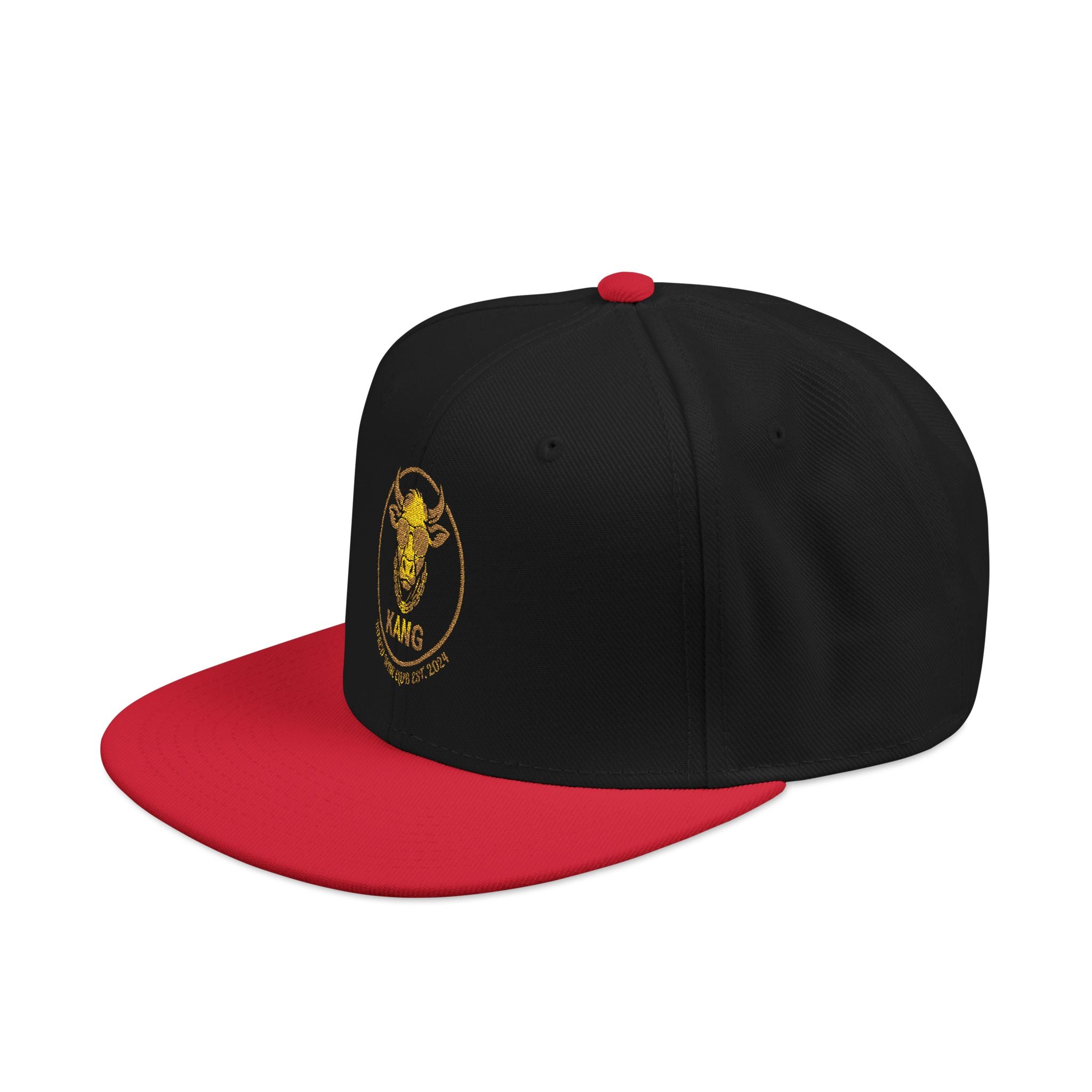 Gold Skull Snapback Hat — Embroidered Sparkle Streetwear Cap