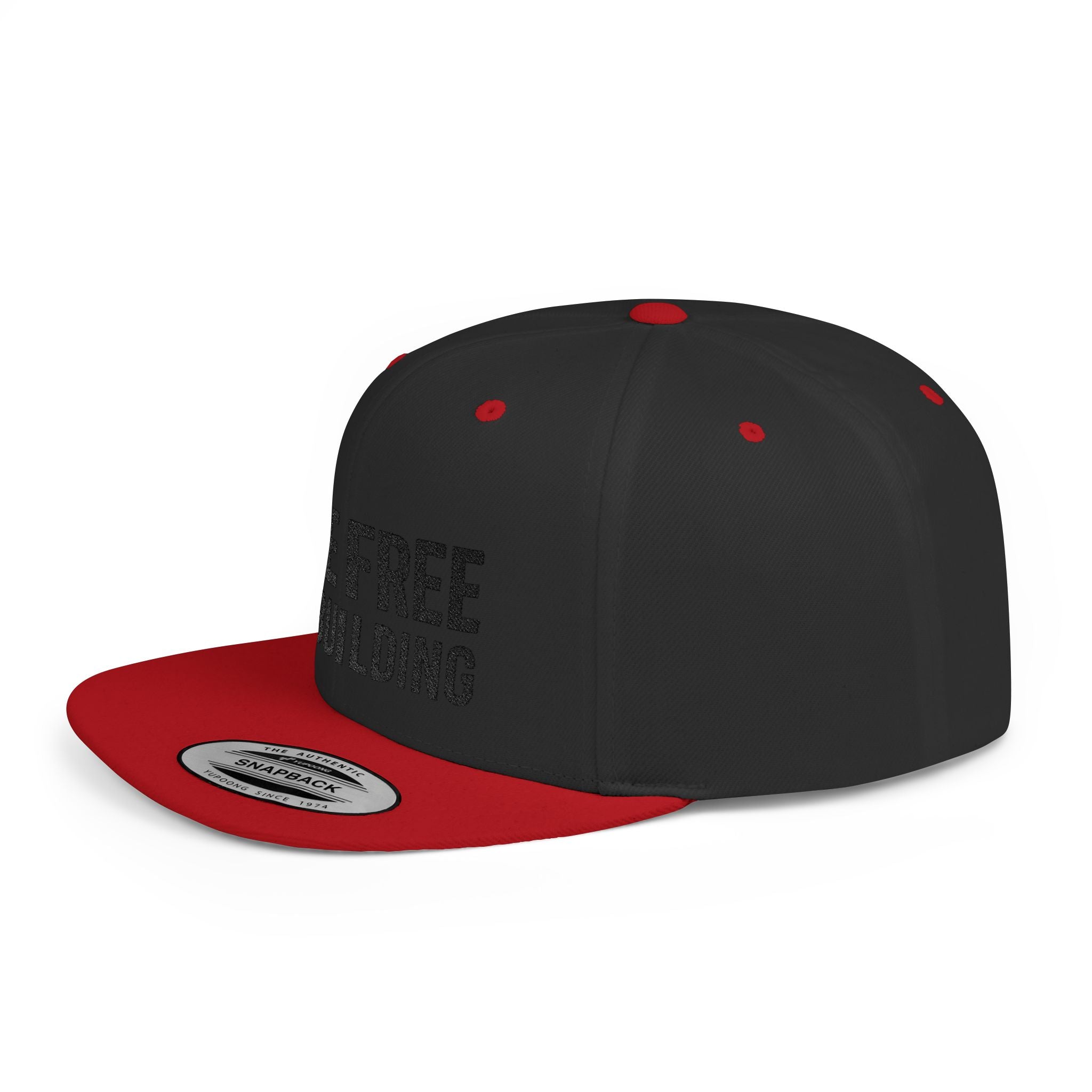 Live Free Die Building Flat Bill Snapback Hat