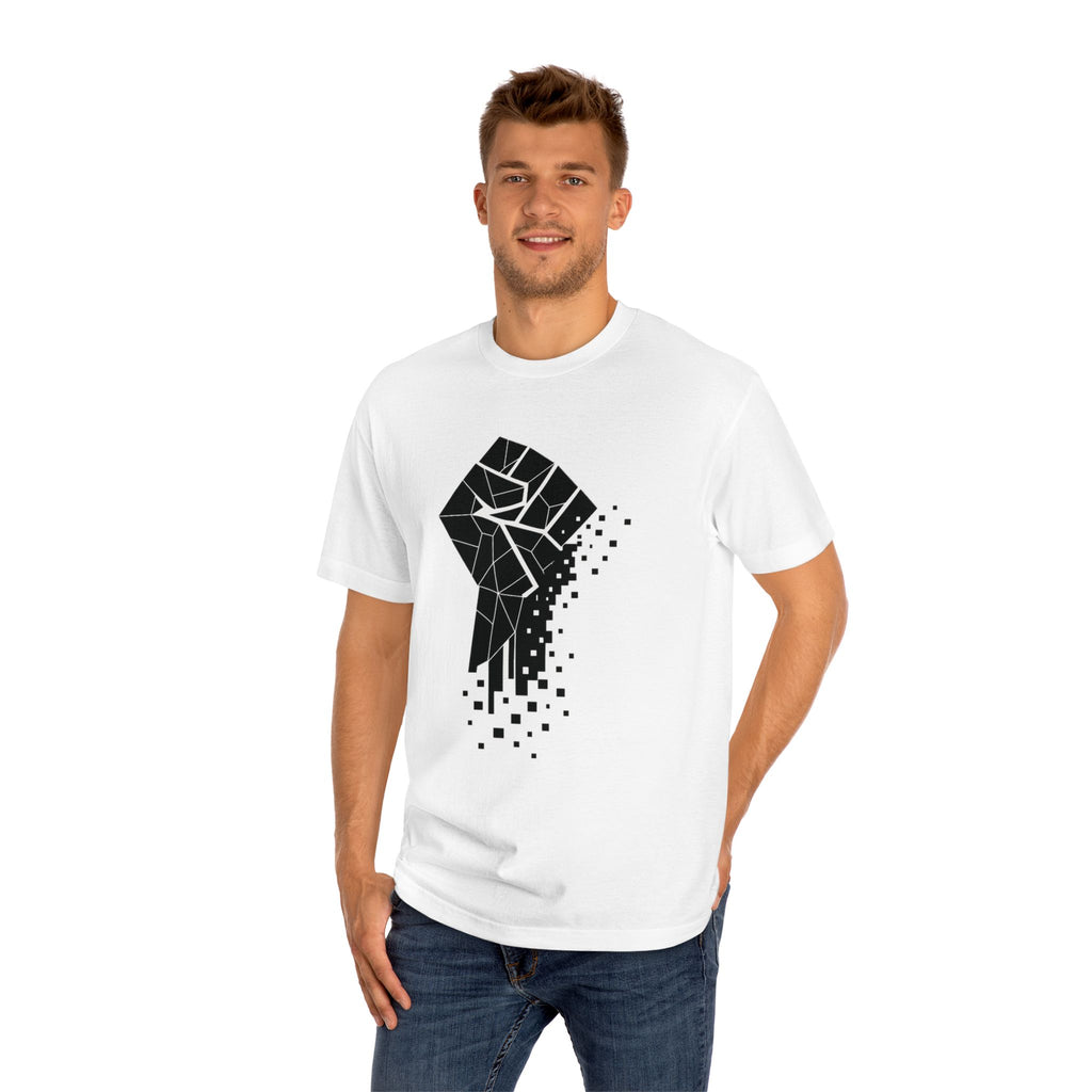 Pixelated Black Power Fist Tee