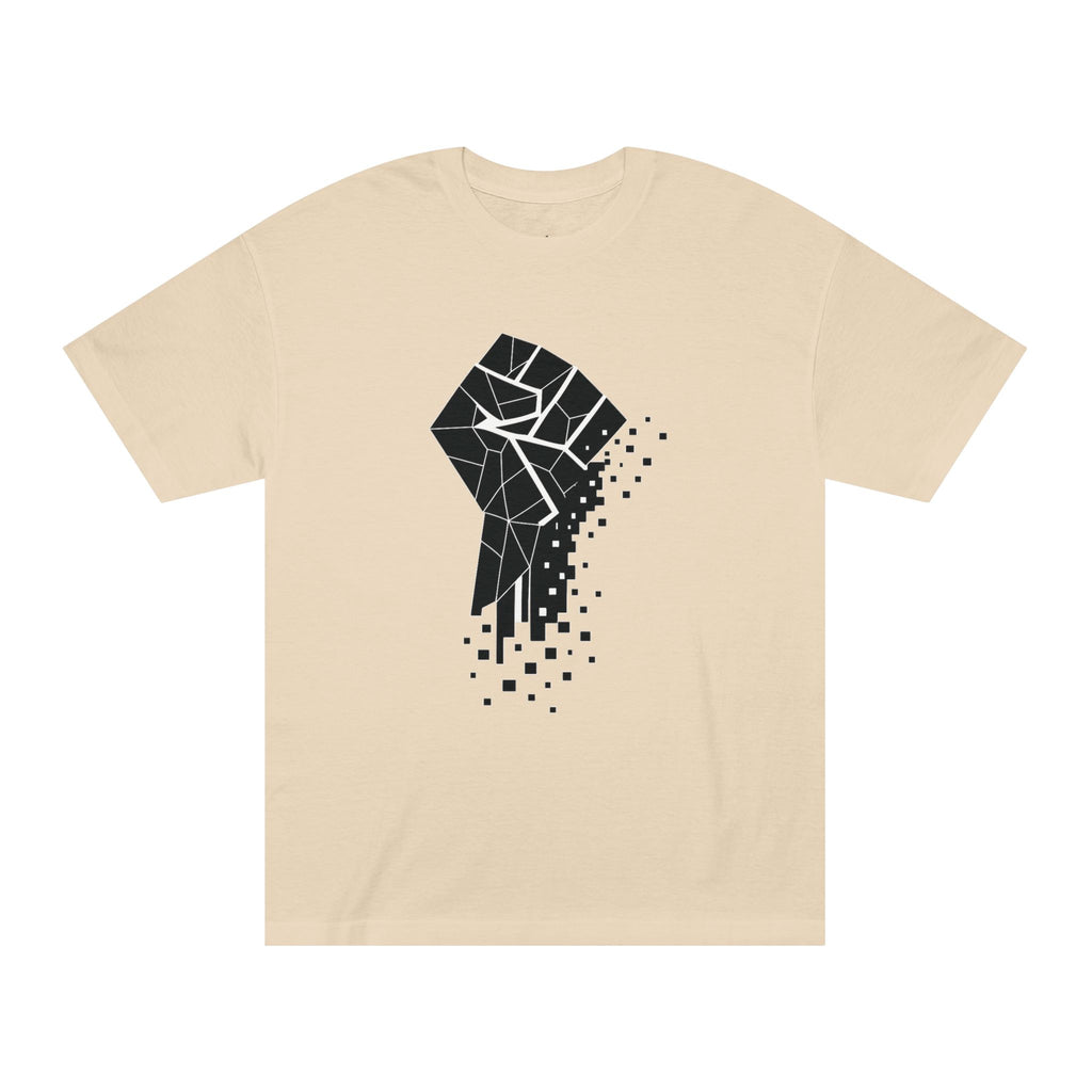 Pixelated Black Power Fist Tee